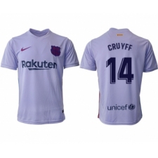 Men 2021-2022 Club Barcelona away aaa version purple 14 Soccer Jerseys