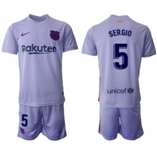 Men 2021-2022 Club Barcelona away purple 5 Soccer Jersey