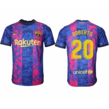 Men 2021-2022 Club Barcelona blue training suit aaa version 20 Soccer Jersey
