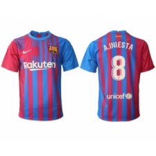 Men 2021-2022 Club Barcelona home aaa version red 8 Nike Soccer Jerseys