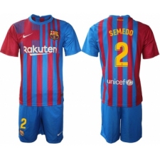 Men 2021-2022 Club Barcelona home blue 2 Nike Soccer Jersey