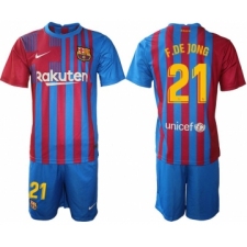 Men 2021-2022 Club Barcelona home blue 21 Nike Soccer Jersey