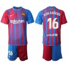 Men 2021-2022 Club Barcelona home red 16 Nike Soccer Jerseys