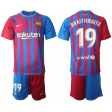 Men 2021-2022 Club Barcelona home red 19 Nike Soccer Jerseys