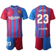 Men 2021-2022 Club Barcelona home red 23 Nike Soccer Jerseys