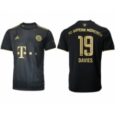 Men's FC Bayern München #19 Alphonso Davies Black Away Soccer Jersey1