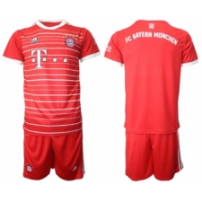 Men's FC Bayern München Blank 22-23 Red Home Soccer Jersey Suit