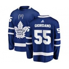 Men's Toronto Maple Leafs #55 Mark Giordano Royal Blue Adidas Stitched NHL Jersey