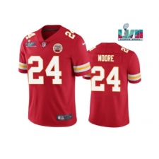 Men's Kansas City Chiefs #24 Skyy Moore Red Super Bowl LVII Patch Vapor Untouchable Limited Stitched Jersey
