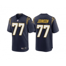 Men's Los Angeles Chargers #77 Zion Johnson Navy Limited Stitched Jersey