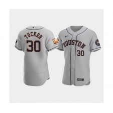 Men's Houston Astros #30 Kyle Tucker Gray 60th Anniversary Flex Base Stitched Baseball Jersey