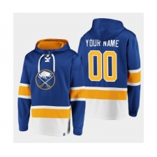 Men's Buffalo Sabres Active Player Custom Royal Ageless Must-Have Lace-Up Pullover Hoodie