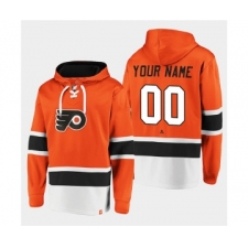 Men's Philadelphia Flyers Active Player Custom Orange All Stitched Sweatshirt Hoodie