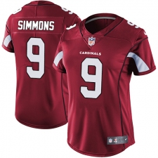 Women's Nike Arizona Cardinals #9 Isaiah Simmons Red Team Color Stitched NFL Vapor Untouchable Limited Jersey