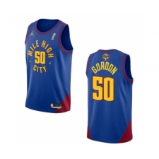 Men's Denver Nuggets #50 Aaron Gordon Blue 2023 Finals Champions Statement Edition Stitched Basketball Jersey