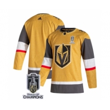 Men's Vegas Golden Knights Blank Gold 2023 Stanley Cup Champions Stitched Jersey