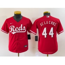 Youth Nike Cincinnati Reds #44 Elly De La Cruz Red Cool Base Stitched Baseball Jersey2