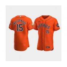 Men's Houston Astros #15 Martín Maldonado Orange 60th Anniversary Flex Base Stitched Baseball Jersey
