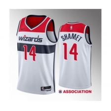 Men's Washington Wizards #14 Landry Shamet White 2023 Draft Association Edition Stitched Jersey