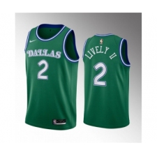 Men's Dallas Mavericks #2 Dereck Lively II Green 2023 Draft Classic Edition Stitched Basketball Jersey