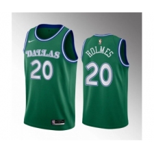 Men's Dallas Mavericks #20 Richaun Holmes Green 2023 Draft Classic Edition Stitched Basketball Jersey