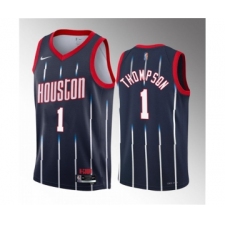 Men's Houston Rockets #1 Amen Thompson Navy 2023 Draft City Edition Stitched Basketball Jersey