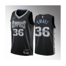 Men's Memphis Grizzlies #36 Marcus Smart Black 2023 Draft City Edition Stitched Basketball Jersey1