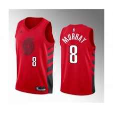 Men's Portland Trail Blazers #8 Kris Murray 2023 Draft Red Statement Edition Stitched Basketball Jersey