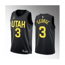Men's Utah Jazz #3 Keyonte George Black 2023 Draft Statement Edition Stitched Basketball Jersey