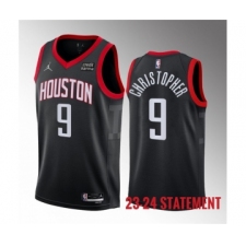 Men's Houston Rockets #9 Josh Christopher Black 2023 Statement Edition Stitched Basketball Jersey