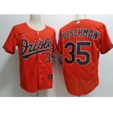 Men's Baltimore Orioles #35 Adley Rutschman Orange Stitched Flex Base Nike Jersey