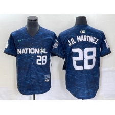 Men's Nike Los Angeles Dodgers #28 JD Martinez Number Royal 2023 All Star Cool Base Stitched Baseball Jersey