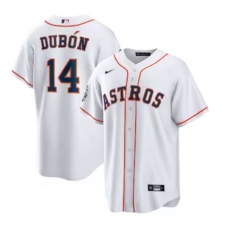 Men's Houston Astros #14 Mauricio Dubón Nike White Home Replica Player Jersey
