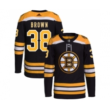 Men's Boston Bruins #38 Patrick Brown Black Stitched Jersey