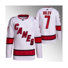 Men's Carolina Hurricanes #7 Dmitry Orlov White Stitched Jersey