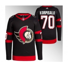 Men's Ottawa Senators #70 Joonas Korpisalo Black Stitched Jersey