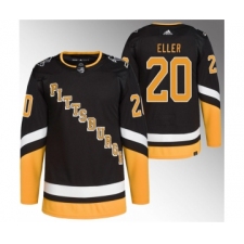 Men's Pittsburgh Penguins #20 Lars Eller Black Stitched Jersey