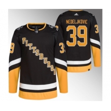 Men's Pittsburgh Penguins #39 Alex Nedeljkovic Black 2021-22 Alternate Primegreen Stitched Jersey