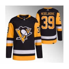Men's Pittsburgh Penguins #39 Alex Nedeljkovic Black Stitched Jersey