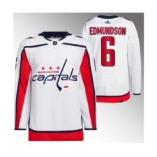 Men's Washington Capitals #6 Joel Edmundson White Stitched Jersey