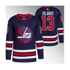 Men's Winnipeg Jets #13 Gabriel Vilardi 2021-22 Navy Stitched Jersey