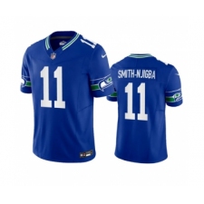 Men's Nike Seattle Seahawks #11 Jaxon Smith-Njigba Royal 2023 F.U.S.E. Vapor Limited Throwback Stitched Jersey