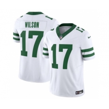 Men's Nike New York Jets #17 Garrett Wilson White 2023 F.U.S.E. Vapor Limited Throwback Stitched Football Jersey