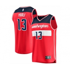 Men' Washington Wizards #13 Jordan Poole Red Icon Edition Stitched Jersey