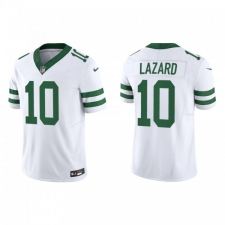 Men's Nike New York Jets #10 Allen Lazard White 2023 F.U.S.E. Vapor Limited Throwback Stitched Football Jersey