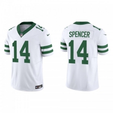 Men's Nike New York Jets #14 Diontae Spencer White 2023 F.U.S.E. Vapor Limited Throwback Stitched Football Jersey