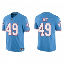 Men's Nike Tennessee Titans #49 Arden Key Light Blue 2023 F.U.S.E. Vapor Limited Throwback Stitched Football Jersey