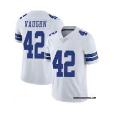 Men's Dallas Cowboys #42 Deuce Vaughn White Vapor Limited Stitched Jersey