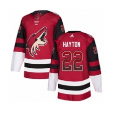 Men's Adidas Arizona Coyotes #22 Barrett Hayton Authentic Maroon Drift Fashion NHL Jersey