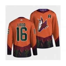 Men's Arizona Coyotes #16 Andrew Ladd Orange 2022-23 Reverse Retro Stitched Jersey